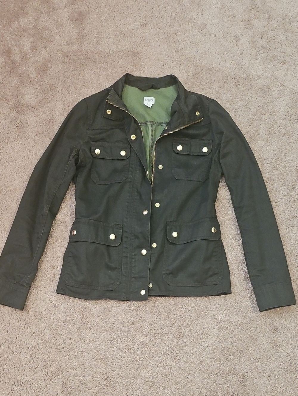 J. Crew Resin Coated Twill Field Jackey